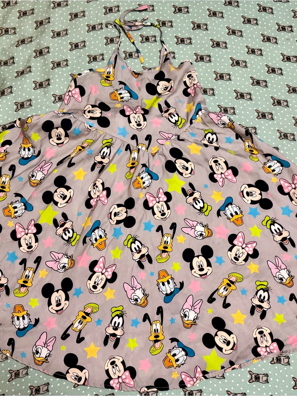 Wild Rich Kids Fab 5 Halter Dress Sz 12 Minnie Daisy Donald Goofy Pluto stars ⭐️